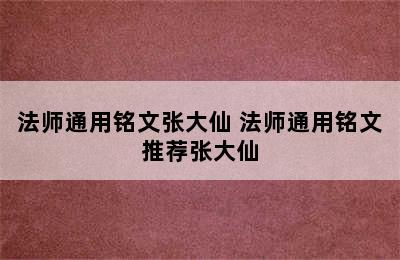 法师通用铭文张大仙 法师通用铭文推荐张大仙